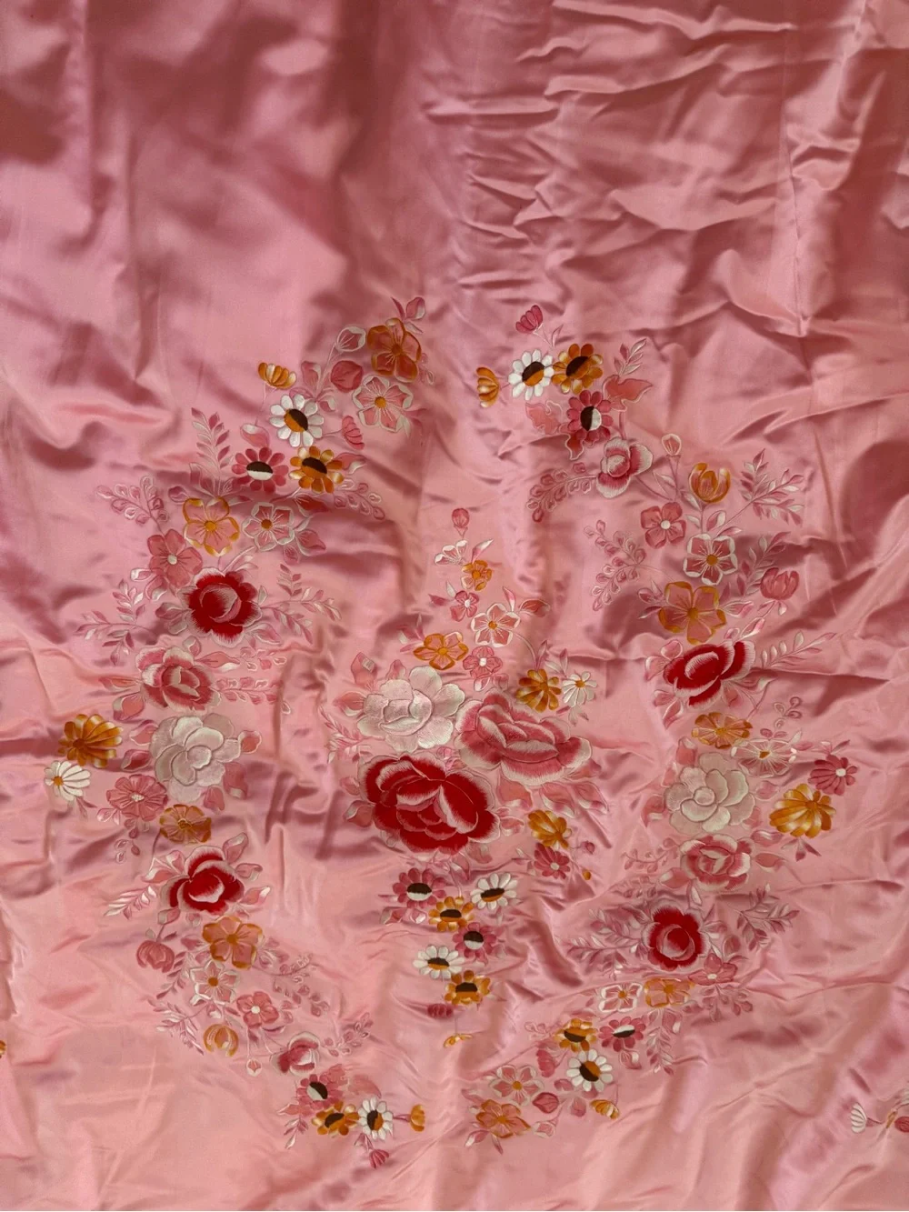 Vintage Japanese Silk-Satin Comforter japanese elegant
